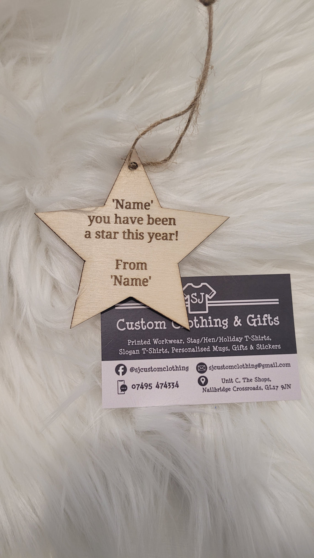 Christmas Star Bauble - pk20