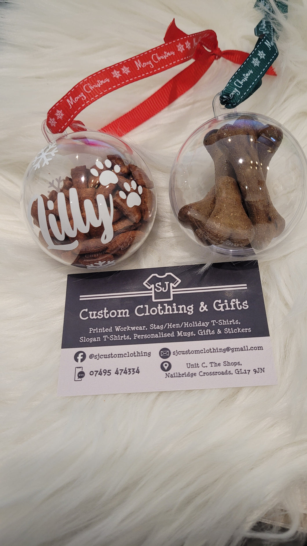 Personalised Fillable Pet Baubles