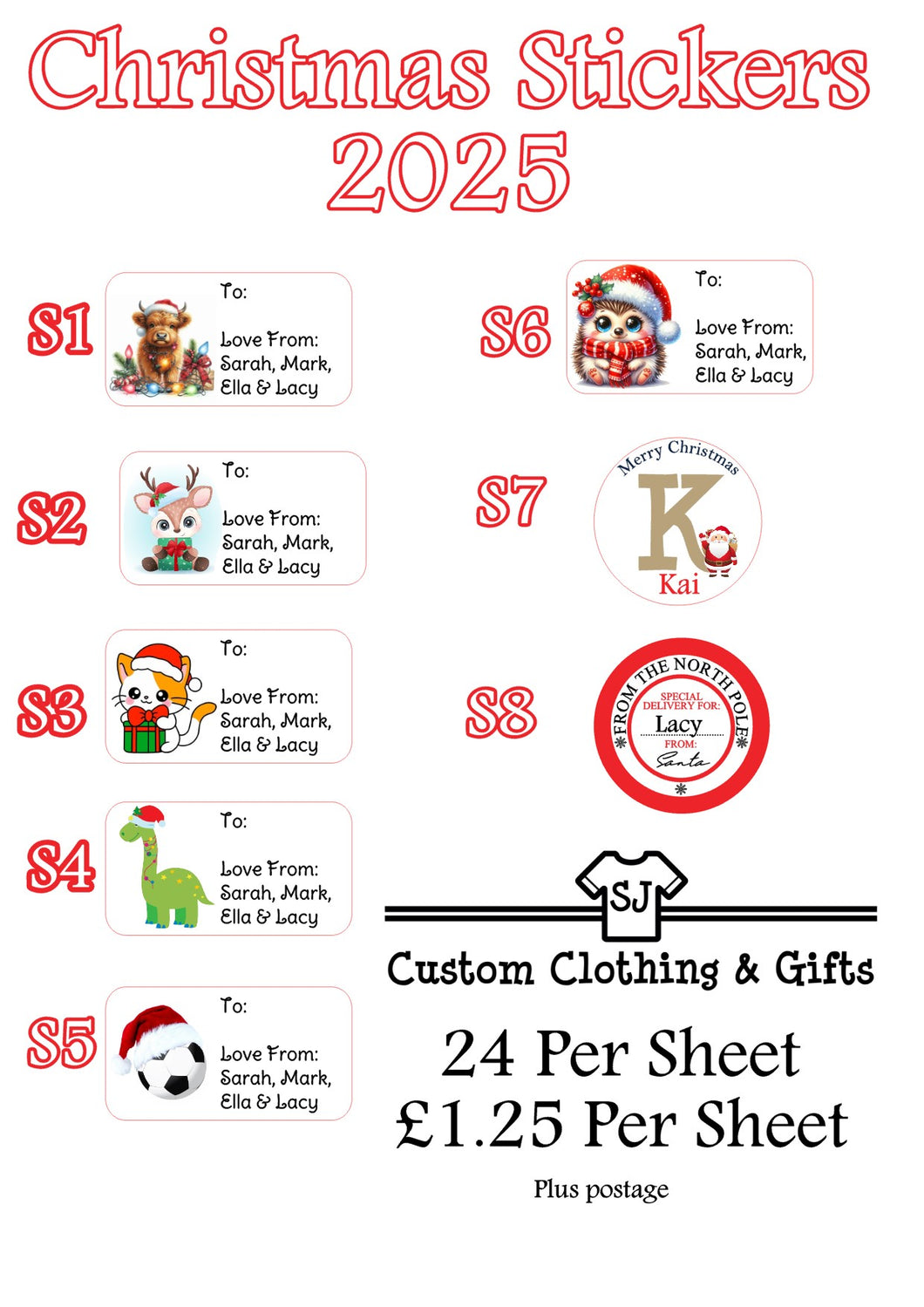 2025 Christmas Stickers