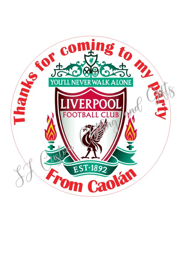 Liverpool Party Bag / Sweet Cone Stickers