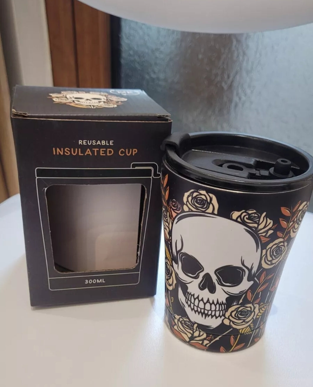 Insulated Travel Skull Mug 300ml