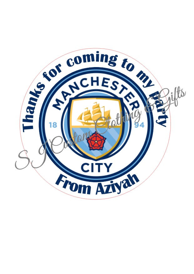 Man City Party Bag / Sweet Cone Stickers