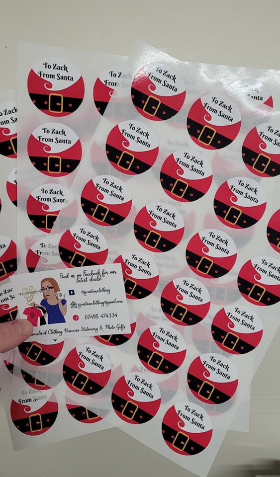 Santa Stickers 24 per sheet