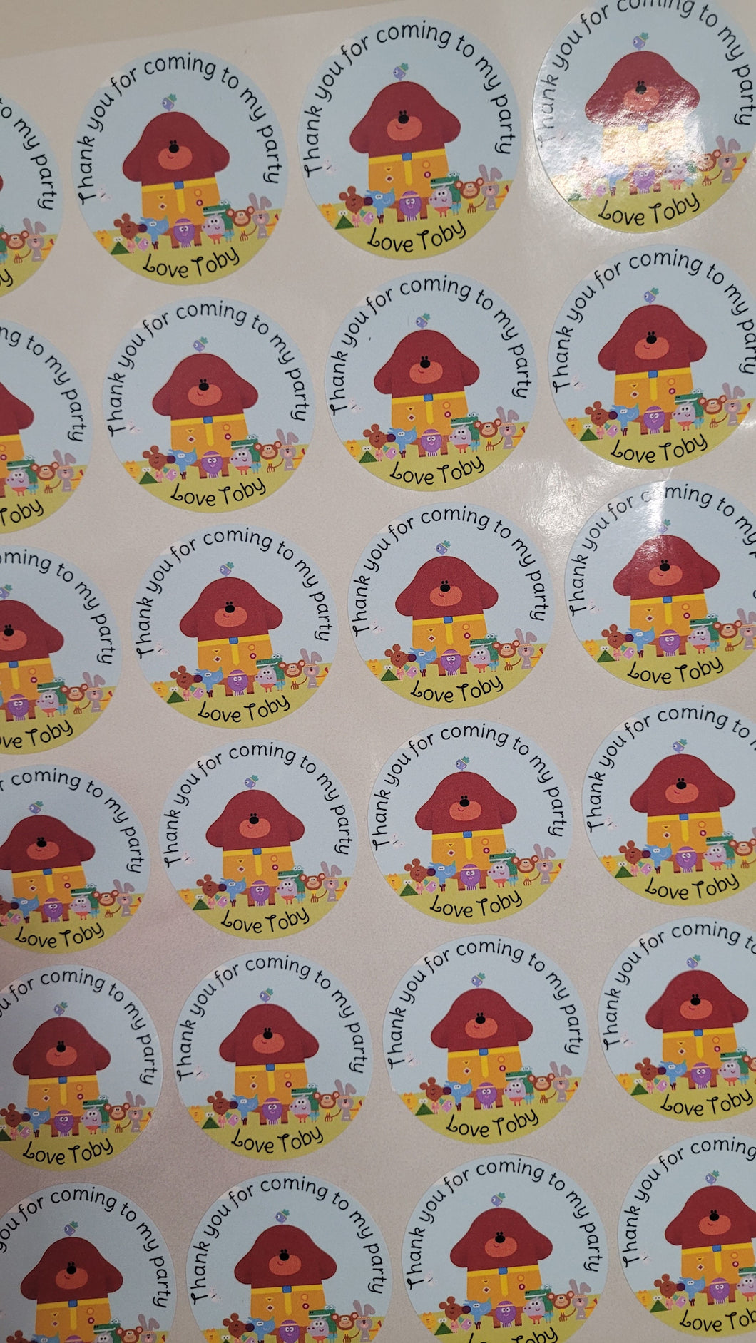 Hey Duggee Party Bag Stickers