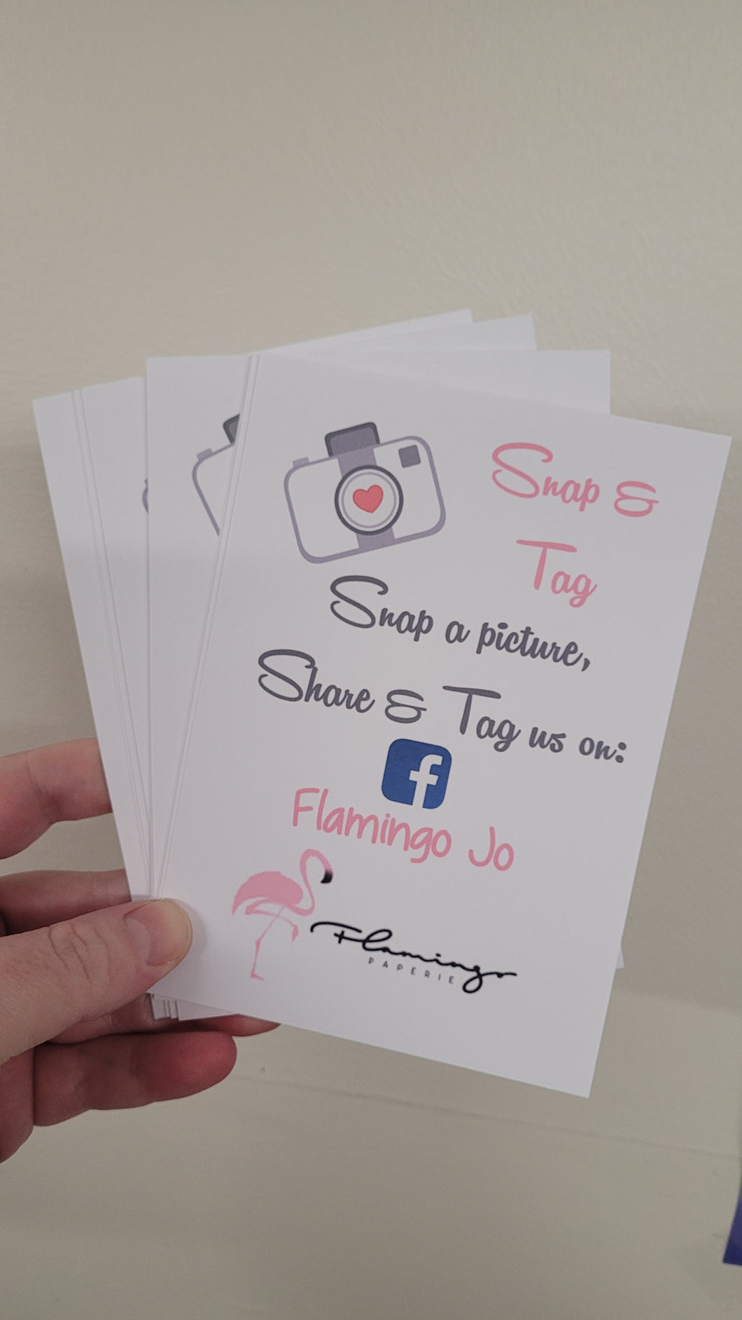 Personalised Snap and Tag Cards A6 (various pack sizes)