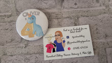 Load image into Gallery viewer, Personalised Dinosaur Birthday Badges
