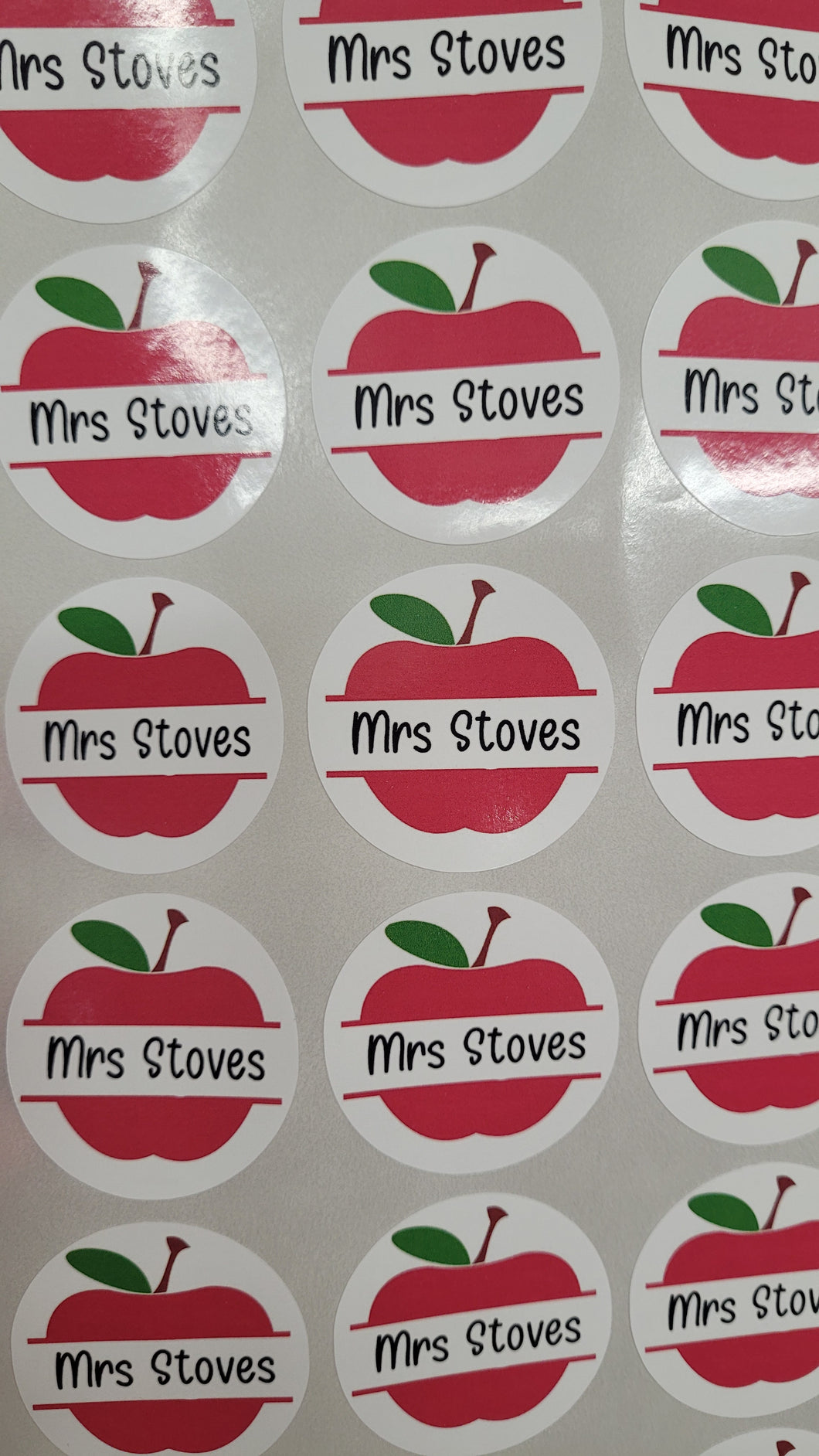 Apple Teacher Stickers - Personalised