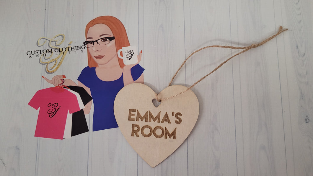 Personalised wooden heart