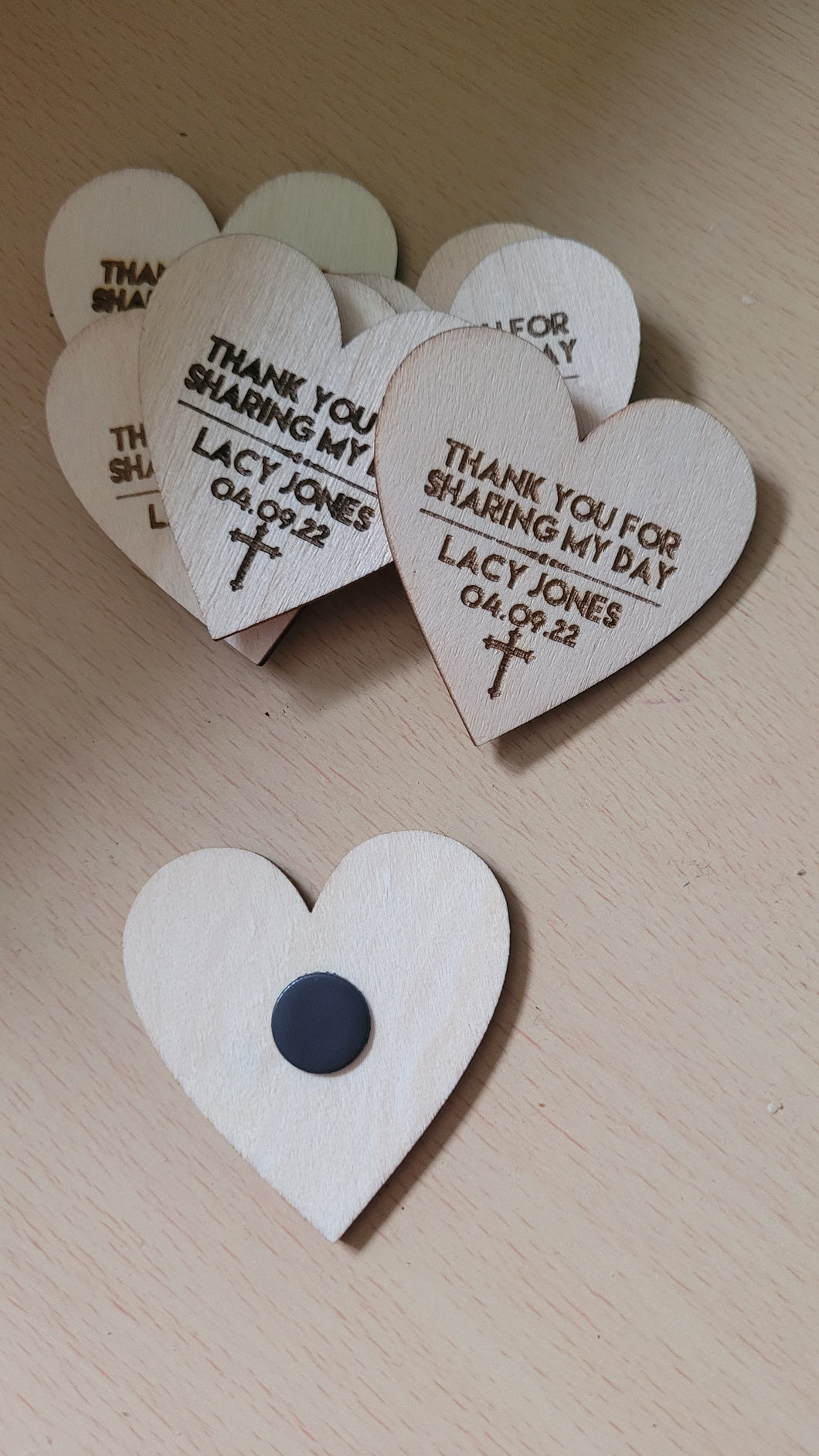 Laser Engraved Magnets - Christening Favours - Personalised