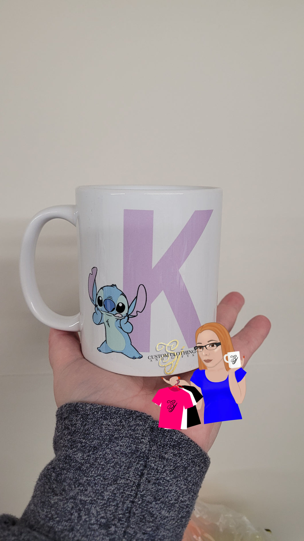 Stitch Initial Mug