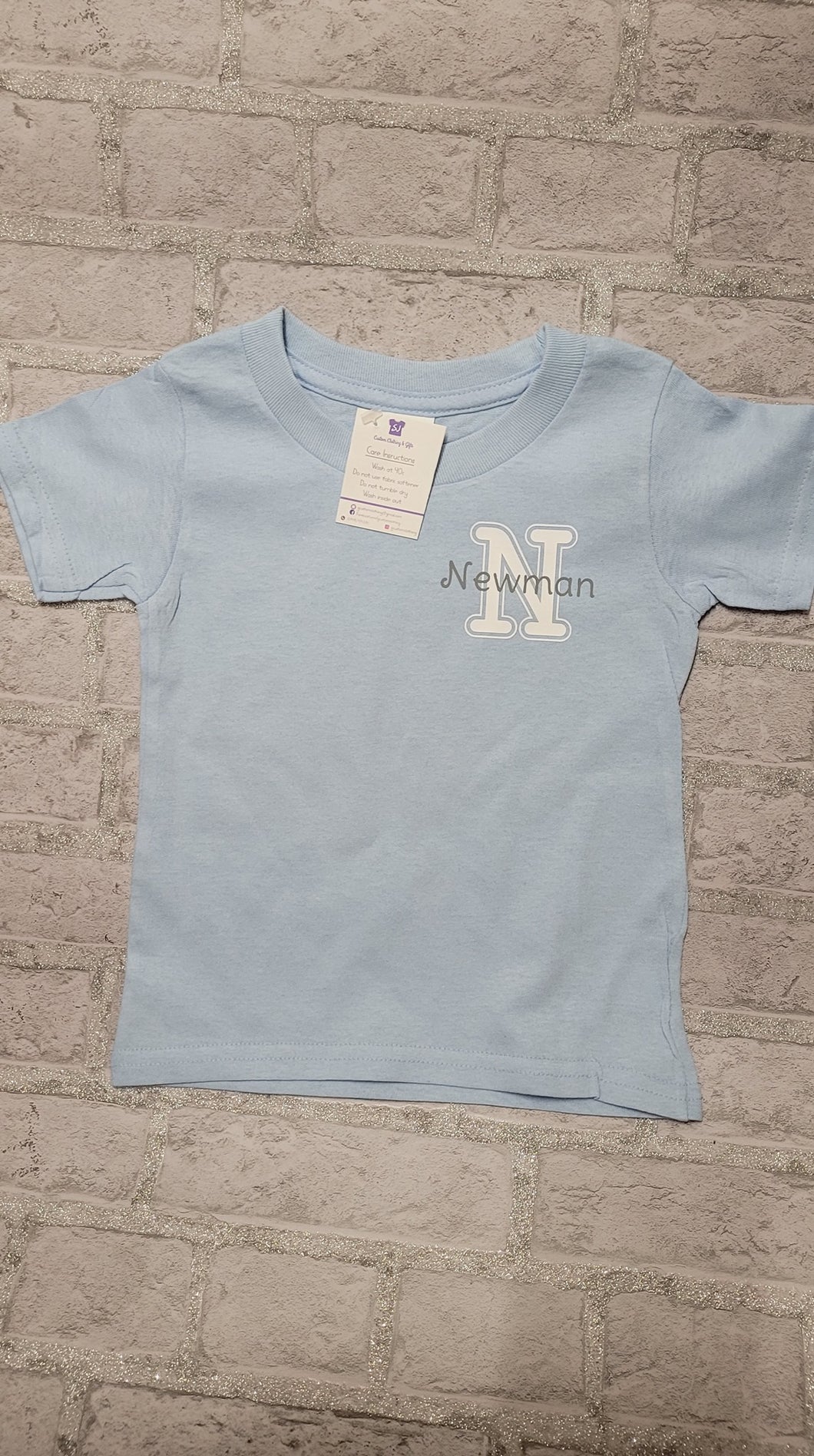 Kids Personalised Initial T Shirt