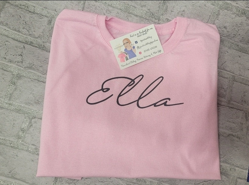 Kids Name Signature T Shirts