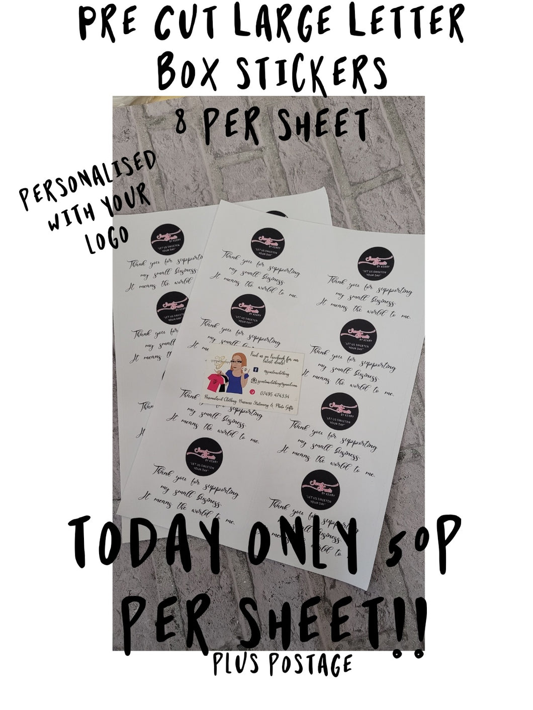 8 Per Sheet - Inside postage box label