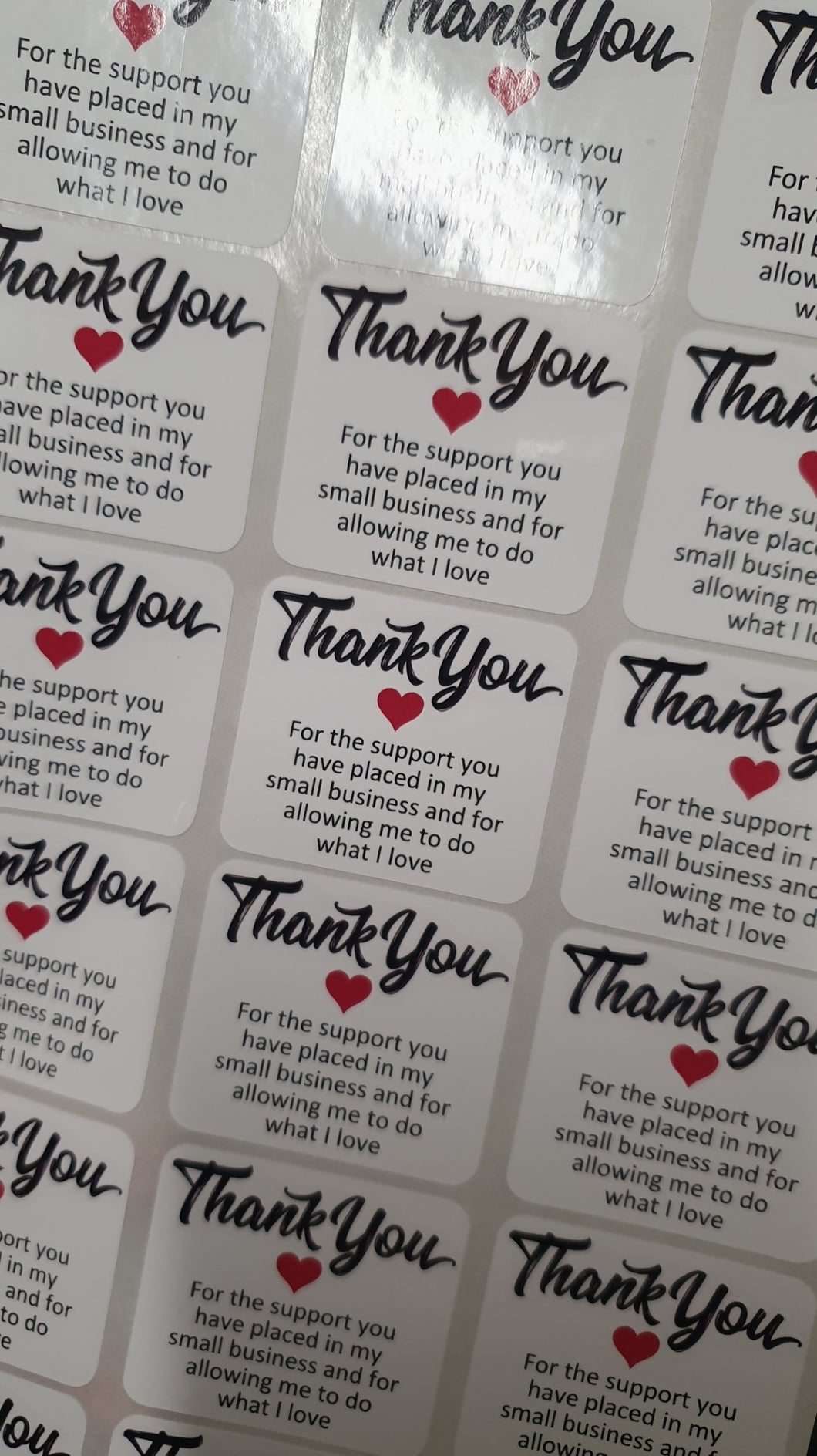 Small Business Thank You Stickers