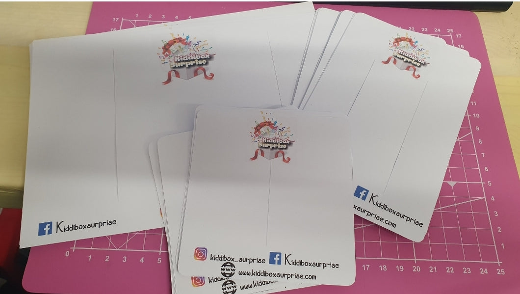 Bundle of mixed sized personalised bow cards - Pk15